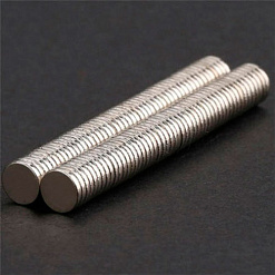 Набор магнитов "Круглые", диаметр 6 мм, толщина 1 мм, 20 штук