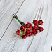 Букетик бумажных роз с открытым бутоном, цвет бордовый, 12 шт (Impresse)