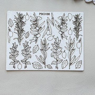 Чипборд "Оливковая рапсодия. Летняя ботаника", 13х17 см (PaperBlonde)