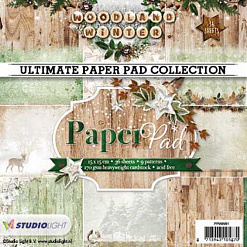 Набор бумаги 15х15 см "Woodland winter", 36 листов