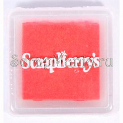 Подушечка чернильная пигментная 2,5x2,5 см, цвет ярко-розовый (ScrapBerry's)
