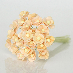Букет цветов вишни мини "Светло-персиковые", 1 см, 25 шт (Craft)