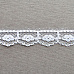 Кружево "Серебряная нить. Цветок", цвет белый, ширина 1,5 см, длина 0,9 м