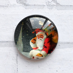 Акриловое украшение "Кабошон. Санта-Клаус с подарками"