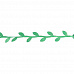 Лента атласная фигурная "Листья ярко-зелёные", ширина 2,5 см, длина 2,5 м