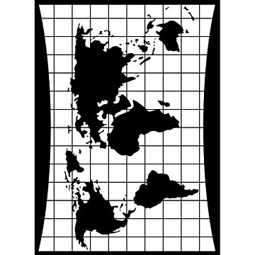Папка для тиснения А6 "Карта мира" (Darice)