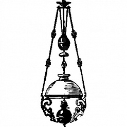 Штамп "Висящая лампа", 2,2х6 см (Скрапклуб)