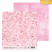 Бумага 15х15 см "Пионы", розовая (АртУзор)