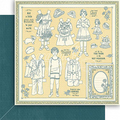Набор бумаги 30х30 см "Penny's Paper Doll Family. Фоновый", 16 листов (Graphic 45)