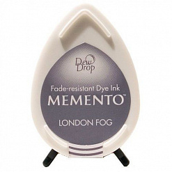 Подушечка чернильная водорастворимая "капля" Memento, размер 32х50мм, цвет лондонский туман