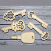 Набор деревянных украшений "Ключи 3" (ПроСвет)