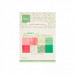 Набор бумаги 15х21 см "Eline's Berry Christmas", 32 листа (Marianne design)