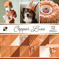 Набор бумаги с фольгированием 30х30 см "Copper luxe", 36 листов (DCWV)
