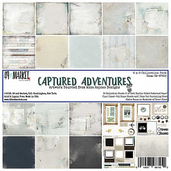 Набор бумаги 15х15 см "Captured adventures", 17 листов (49Market)