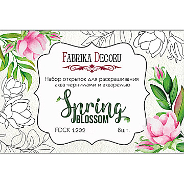 Набор текстурированных карточек "Spring Blossom" на русском (Фабрика Декору)
