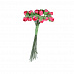 Букетик бумажных роз с закрытым бутоном, цвет малиновый, 12 шт (Impresse)