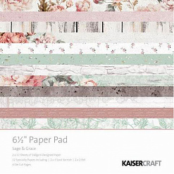 Набор бумаги 15х15 см "Sage&Grace", 36 листов (Kaiser)