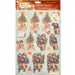 Набор бумаги A4 "Волшебство новогодней ночи" с высечками, 8 листов