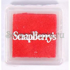 Подушечка чернильная пигментная 2,5x2,5 см, цвет красный (ScrapBerry's)