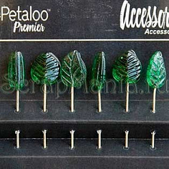 Набор булавок "Зеленые листья" (Petaloo)
