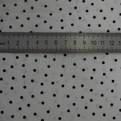 Отрез ткани "Черные точки на белом фоне" 50х110 см (Stoff)