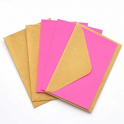 Набор заготовок для открыток 10х6,5 см "Neon Pink" с конвертами (DoCrafts)