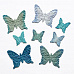 Набор бумажных бабочек "Пастельно-голубой" (ScrapBerry's)