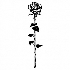 Штамп "Роза на стебле" (Скрапклуб)