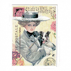 Тканевая карточка "Дама с собачкой" (SV)