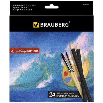 Набор акварельных карандашей "Artist line", 24 цвета (Brauberg)