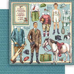 Бумага "Penny's Paper Doll Family. Fathers and sons" (Graphic 45)