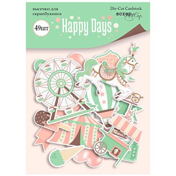 Набор вырубок из бумаги "Happy Days", 49 шт (Скрапмир)
