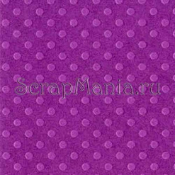 Кардсток Bazzill Basics 30,5х30,5 см однотонный с текстурой светлых точек, цвет фиолетовый 