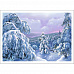 Тканевая карточка мини "Волшебная зима. Заснеженный пейзаж" (ScrapMania)