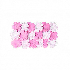 Набор бумажных цветочков "Светло-розовый и розовый" (ScrapBerry's)