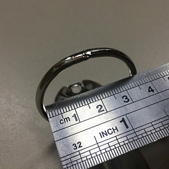 Кольцевой механизм, 4 кольца, внутренний диаметр 35 мм, длина 21 см, цвет серебро