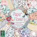Набор бумаги 15х15 см "Paper flowers", 64 листа (First Edition)