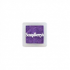Подушечка чернильная пигментная 2,5х2,5 см, цвет мерцающий сиреневый (ScrapBerry's)