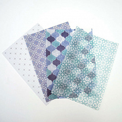 Набор веллума и перфорированной бумаги А4 "Moroccan Blue", 16 листов (DoCrafts)