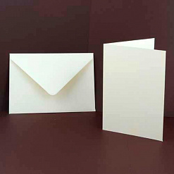 Заготовка для открытки 10,5х15 см "Кремовая" с конвертом (DoCrafts)