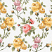 Отрез ткани 50х55 см "Версальские сады. Розы на белом" (Peppy)