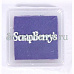 Подушечка чернильная пигментная 2,5x2,5 см, цвет фиолетовый (ScrapBerry's)