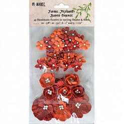 Набор бумажных цветочков "Floral mixology. Blood orange" (49Market)