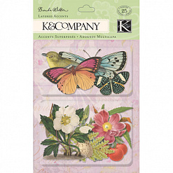 Набор объемных наклеек "Растения и бабочки" (K&Company)