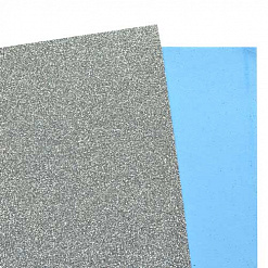 Лист фоамирана с глиттером 20х30 см "Голубое серебро", 2 мм