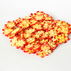 Набор маленьких цветов "Красные с желтым", 20 шт (Craft)