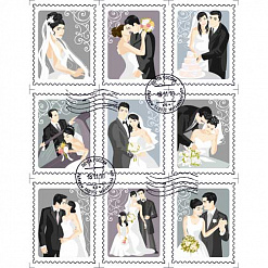 Набор марок "Свадебный переполох" (Scrapmania)