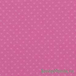 Кардсток Bazzill Basics 30,5х30,5 см однотонный с текстурой светлых точек, цвет яркий розовый