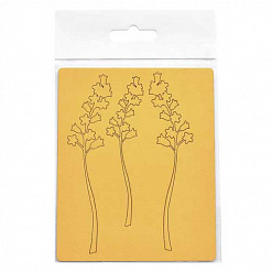 Набор бумажных высечек "Луговые травы", цвет золотой (Chipboards)