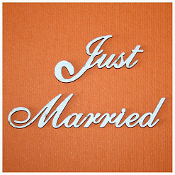 Украшение из чипборда-надпись “Just Married” (GoldenHands)